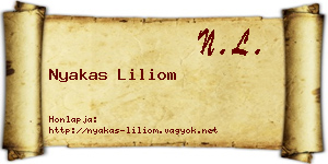 Nyakas Liliom névjegykártya